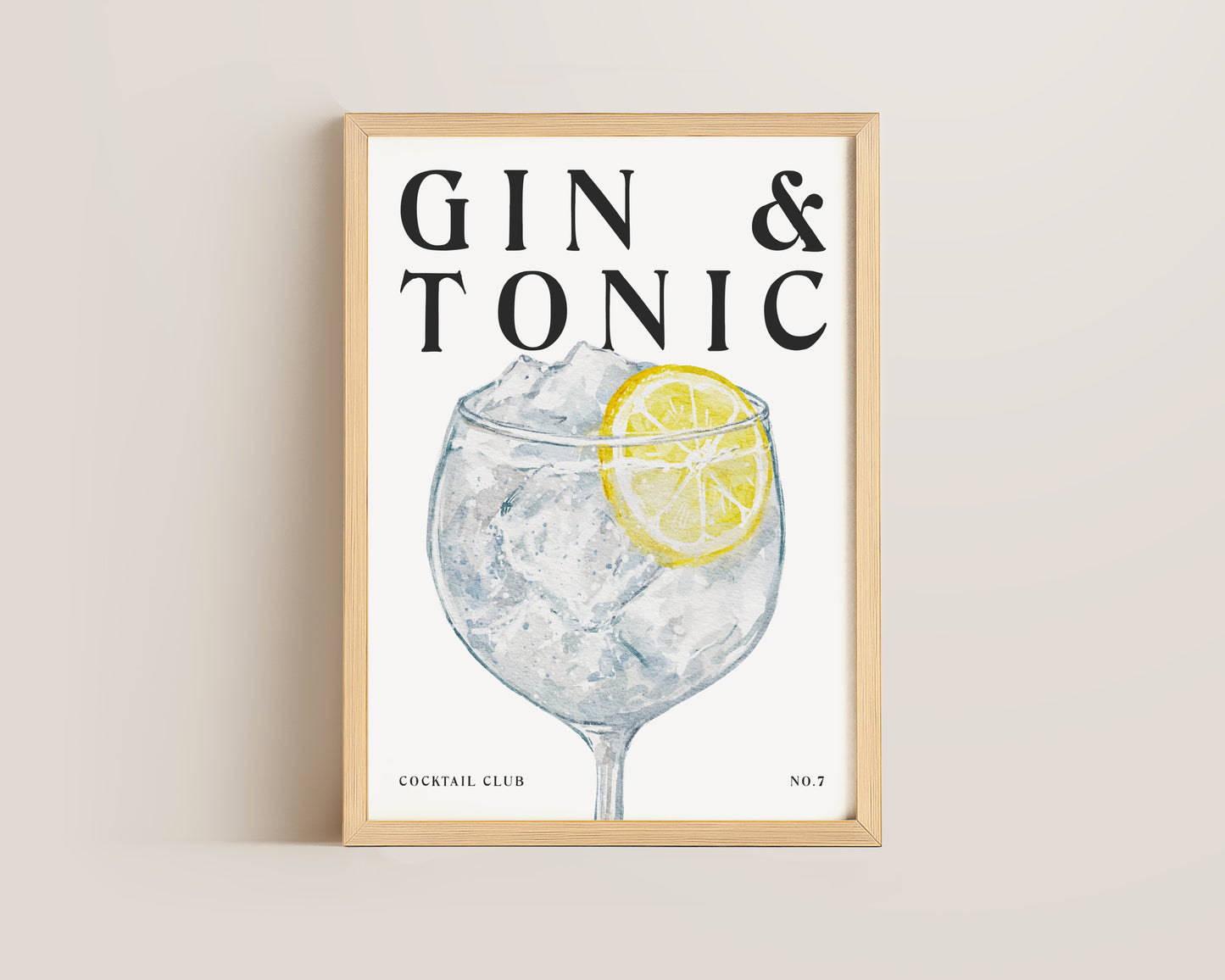 Gin & Tonic Cocktail Print