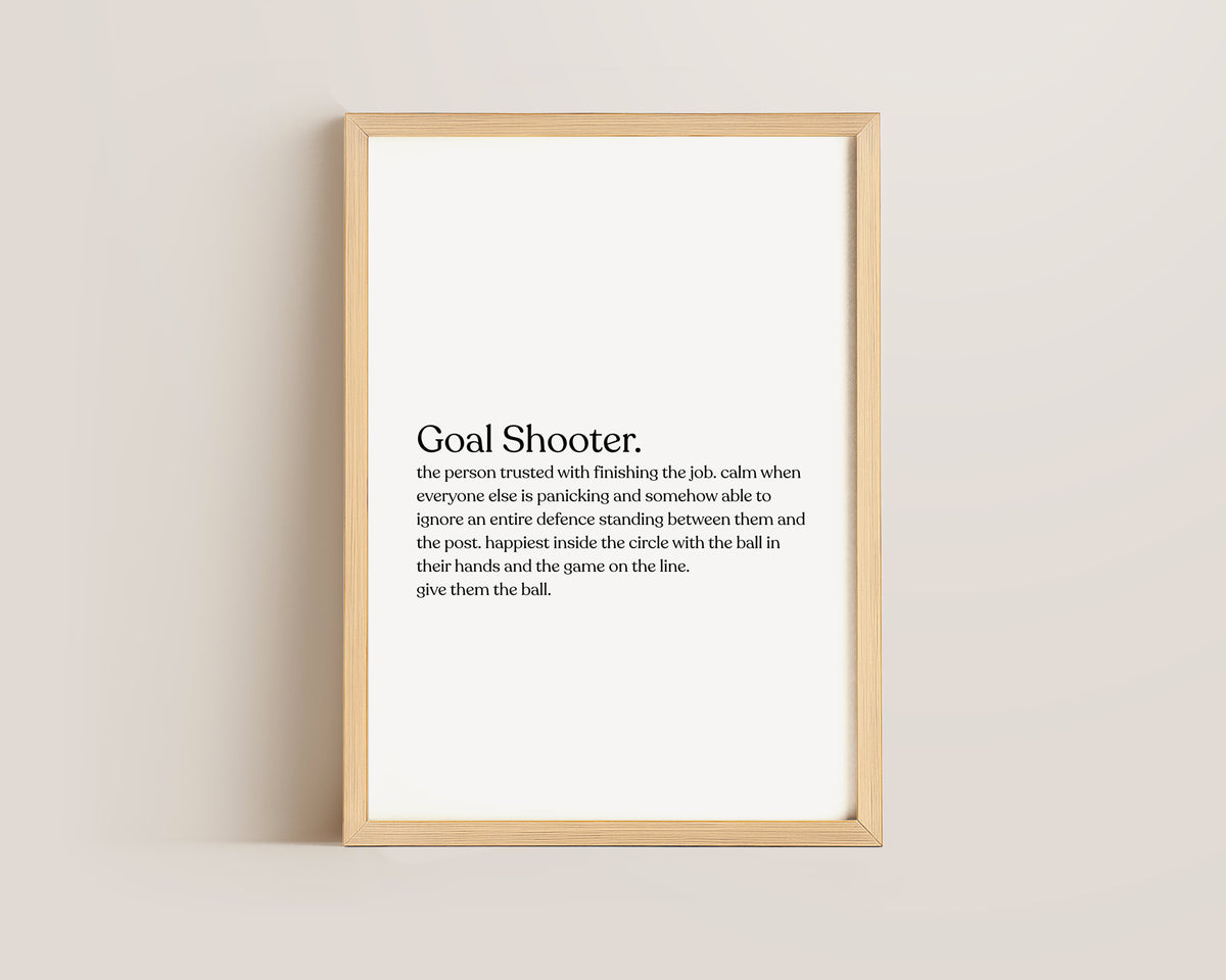Goal Shooter Definition Print