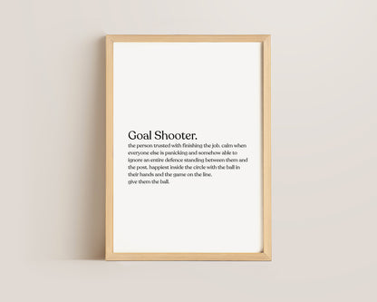 Goal Shooter Definition Print