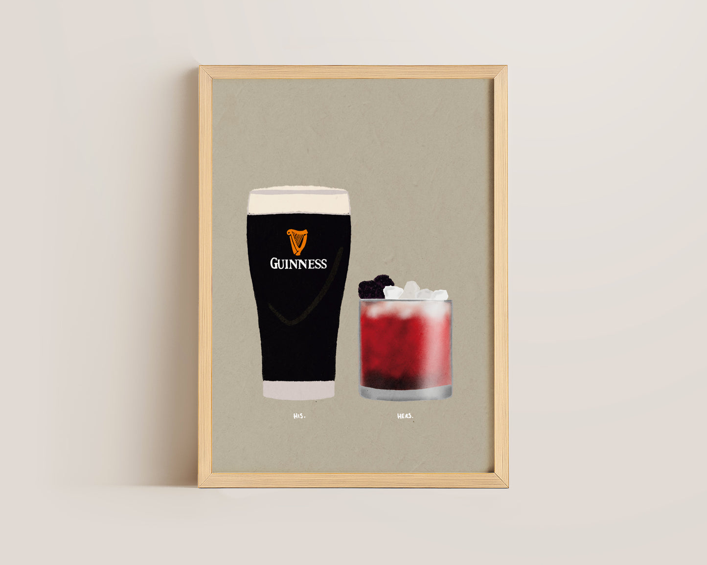 Guinness & Bramble Cocktail Print