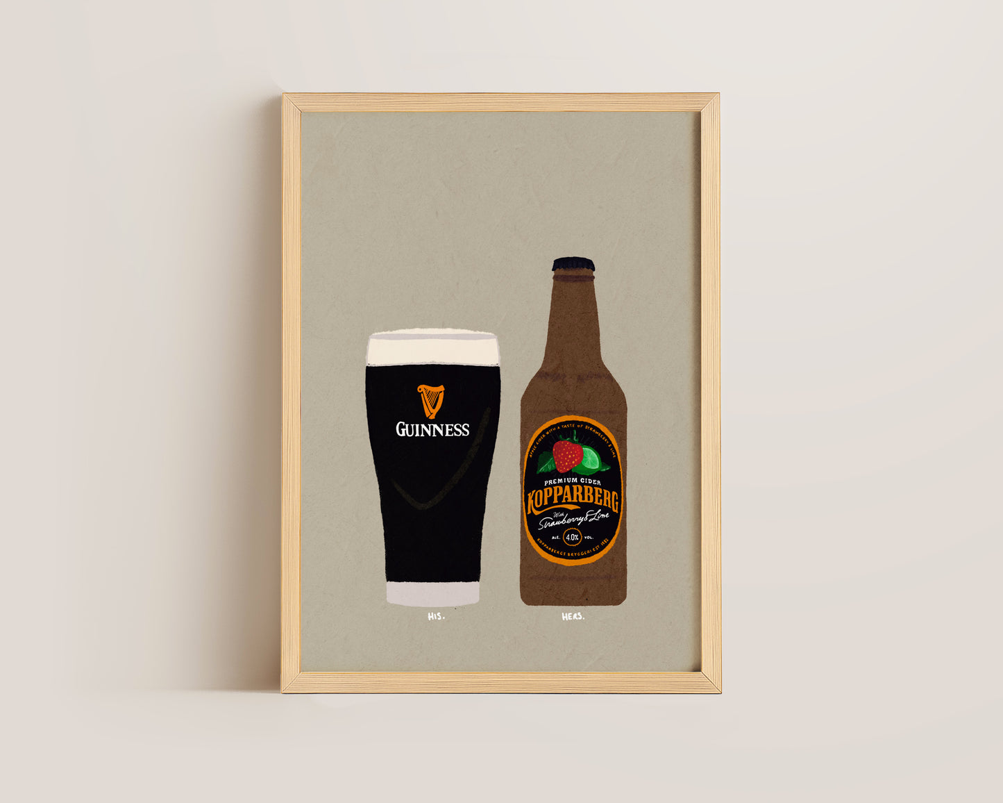 Guinness & Strawberry Lime Kopparberg Print