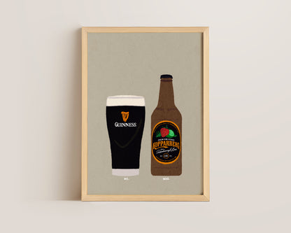 Guinness & Strawberry Lime Kopparberg Print