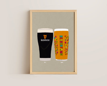 Guinness & Neck Oil Print