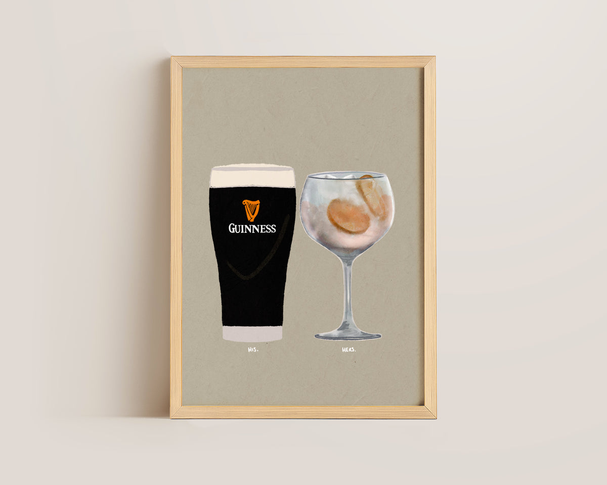 Guinness & Orange Gin Print