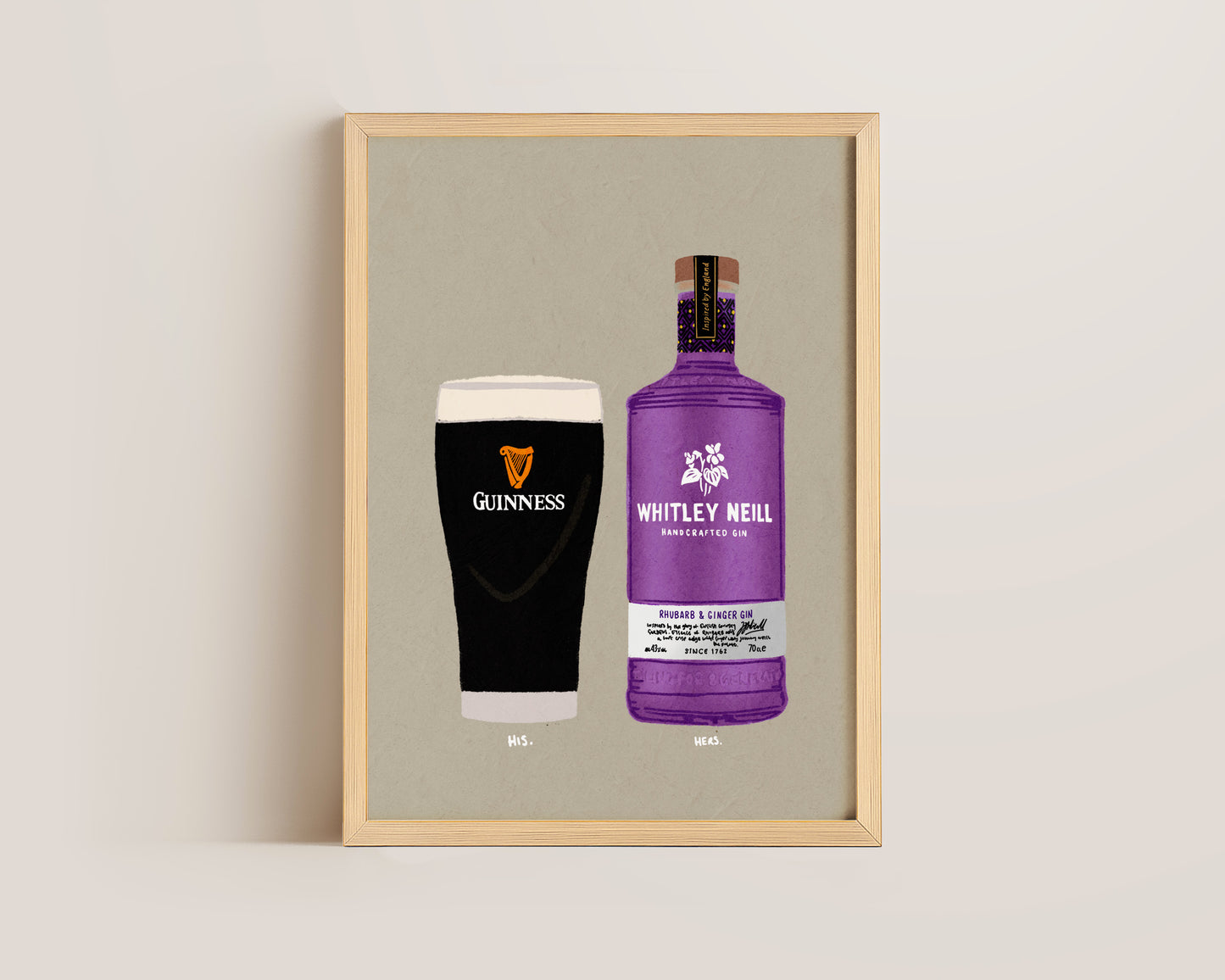 Guinness & Rhubarb Ginger Gin Print