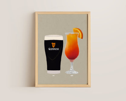 Guinness & Sex On The Beach Print