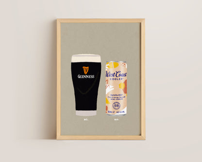 Guinness & West Coast Cooler Print