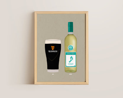 Guinness & White Moscato Print