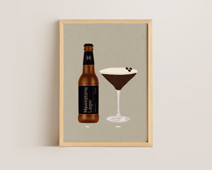 Hawkstone Lager & Espresso Martini Print