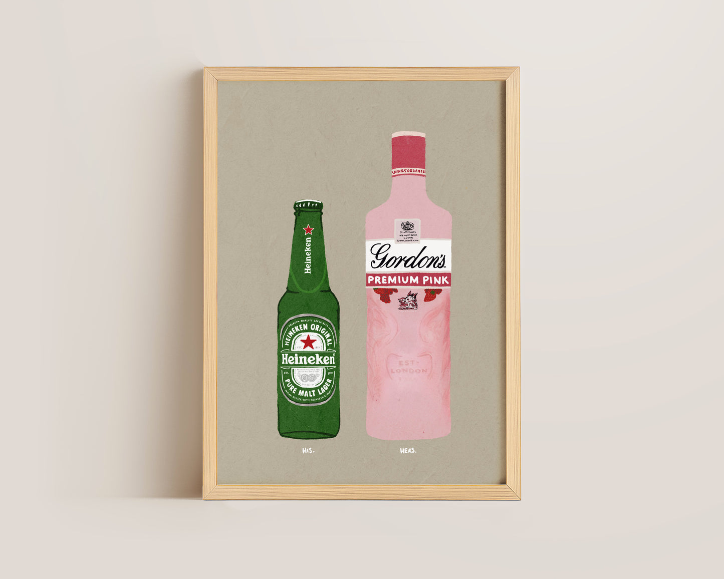 Heineken & Gordon's Pink Gin Print