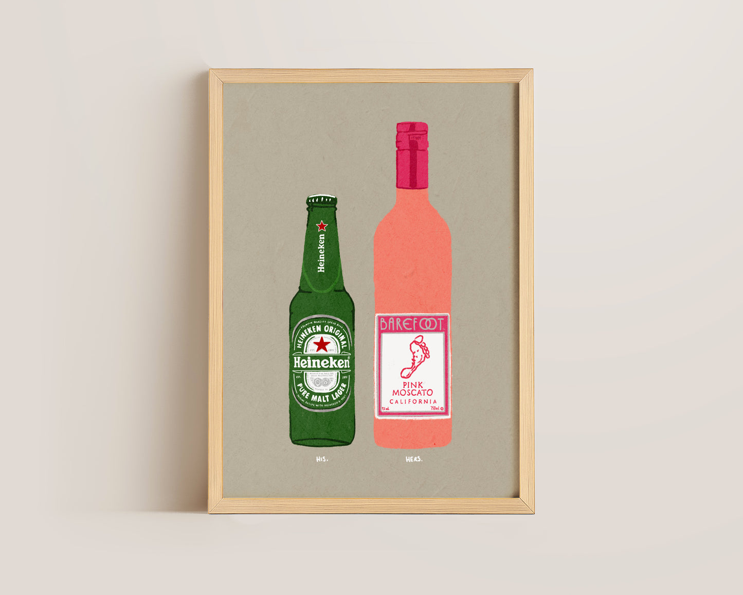 Heineken & Pink Moscato Print