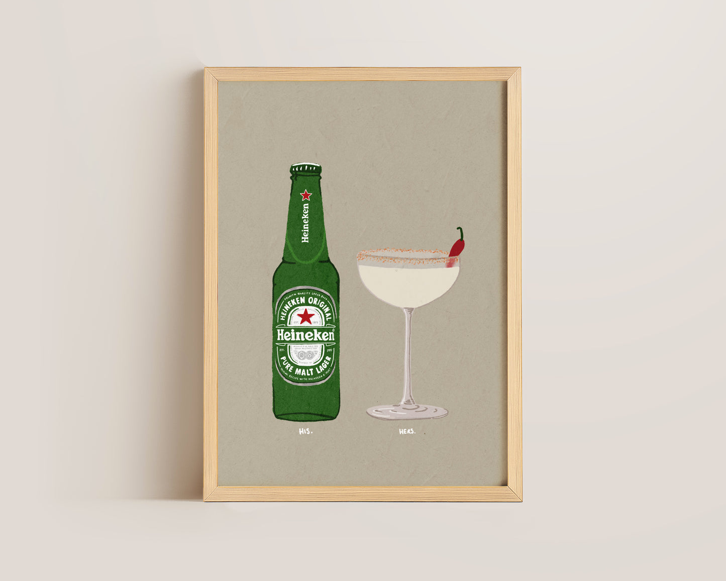 Heineken & Spicy Marg Print