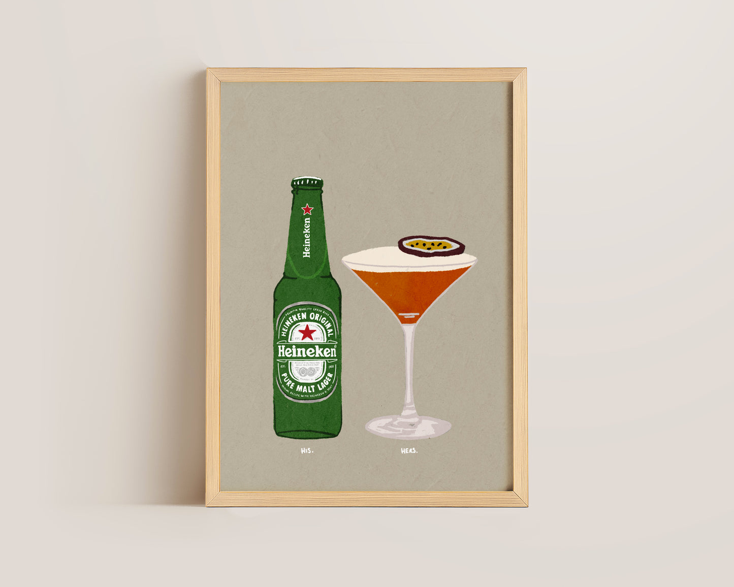 Heineken & Pornstar Martini Print