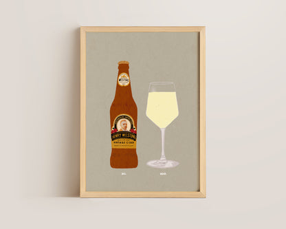 Henry Westons & White Wine Print