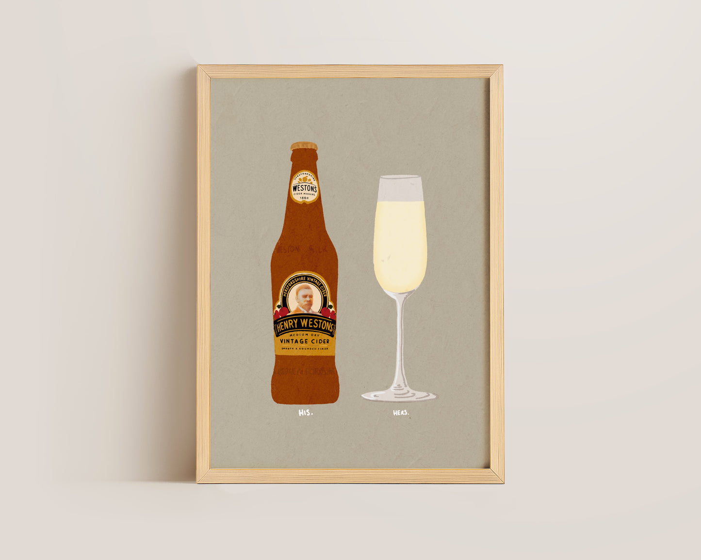 Henry Westons & Prosecco Glass Print