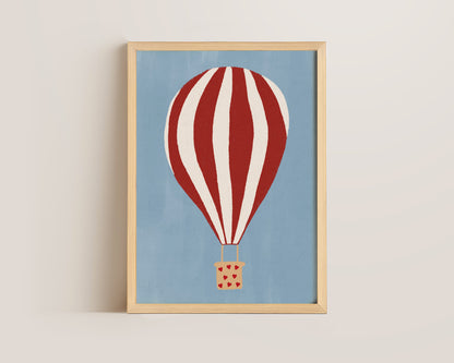 Heart Air Balloon Print
