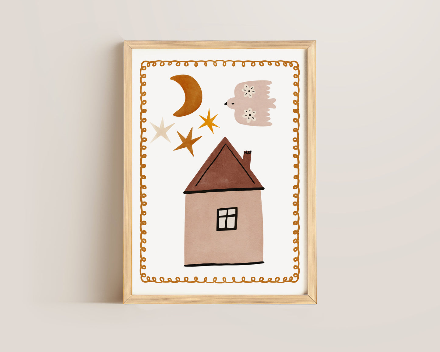 Stars & Moon Print