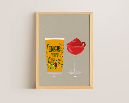 Inch's & Frozen Strawberry Daiquiri Print