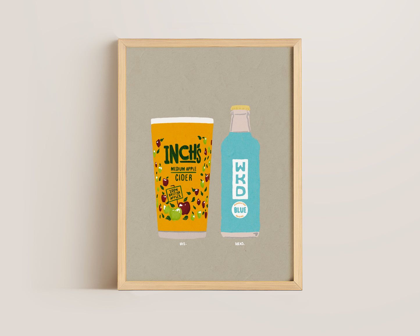 Inch's & Blue WKD Print