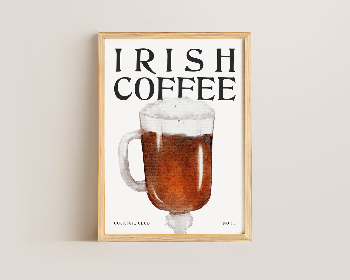 Irish Coffee Cocktail Print