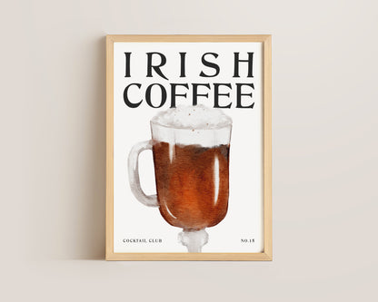Irish Coffee Cocktail Print