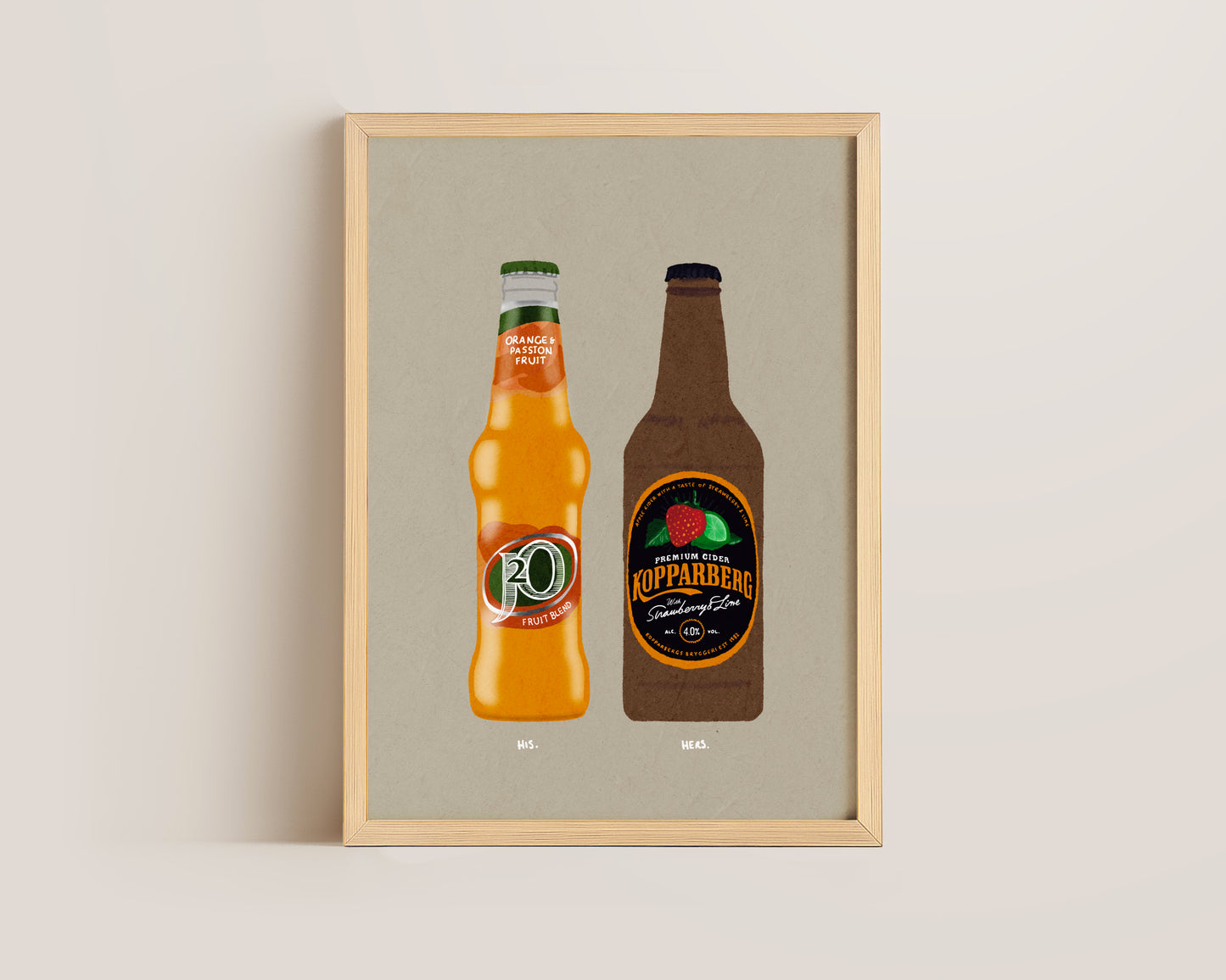 J20 Orange & Strawberry Lime Kopparberg Print