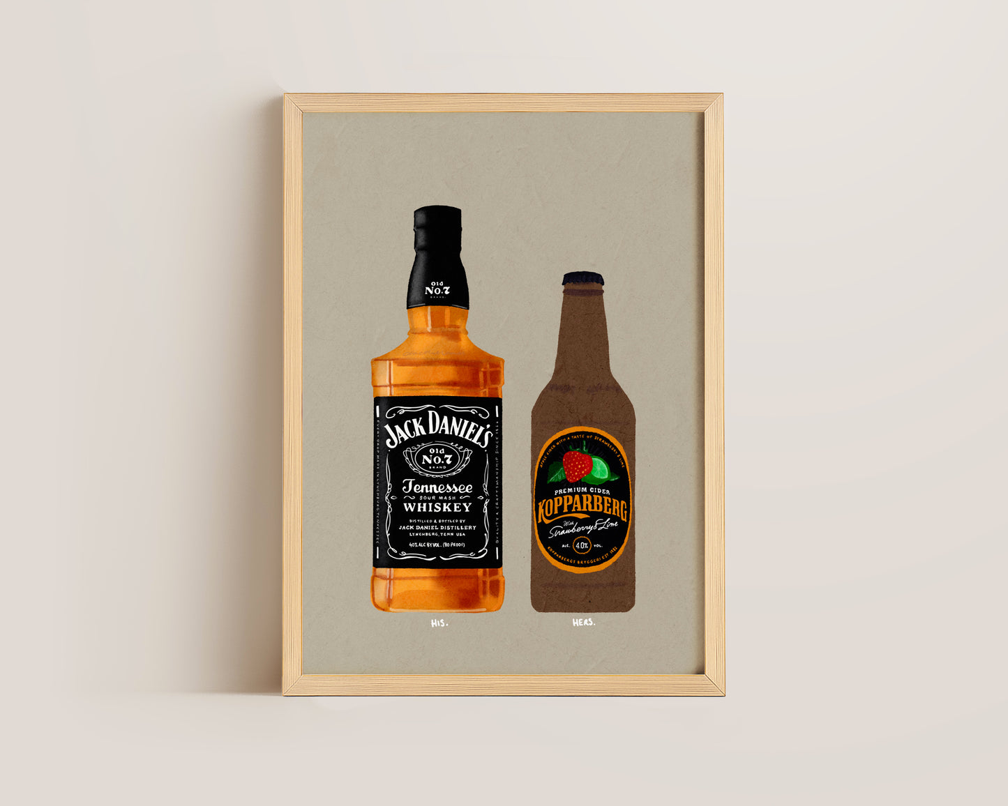 Jack Daniel's & Strawberry Lime Kopparberg Print