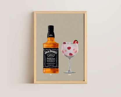 Jack Daniel's & Pink Gin Print