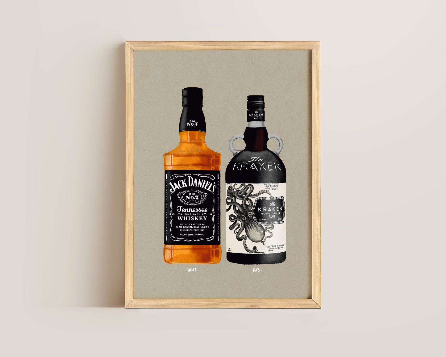 Jack Daniel's & Kraken Print