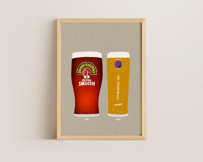 John Smith's & Fosters Print