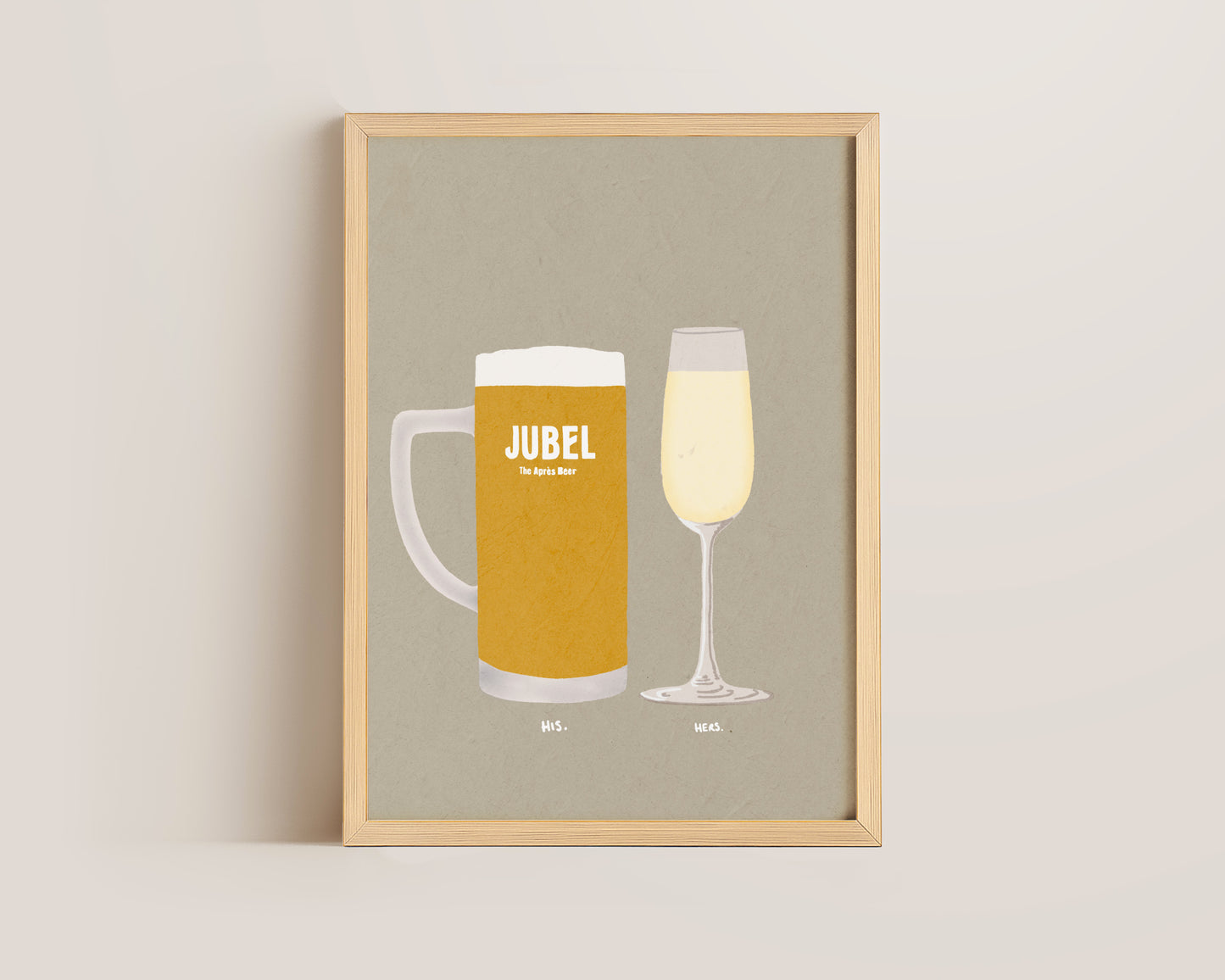 Jubel & Prosecco Glass Print