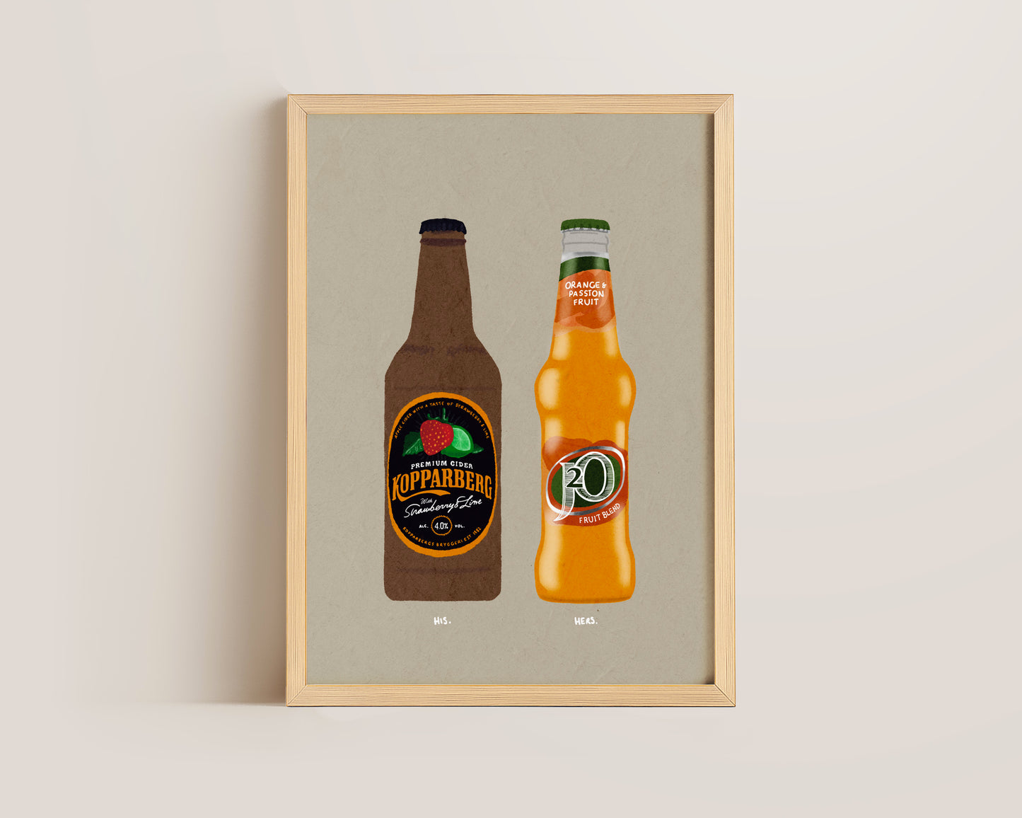 Strawberry Lime Kopparberg & J20 Orange Print