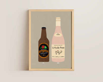 Strawberry Lime Kopparberg & Chicken Wine Print