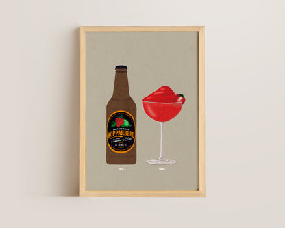 Strawberry Lime Kopparberg & Frozen Strawberry Daiquiri Print