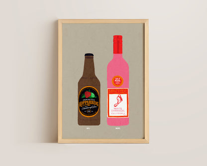 Strawberry Lime Kopparberg & White Zinfandel Print