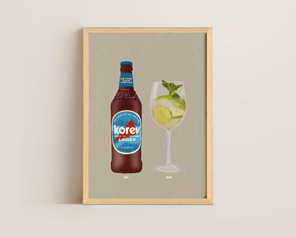 Korev Beer & Hugo Spritz Print