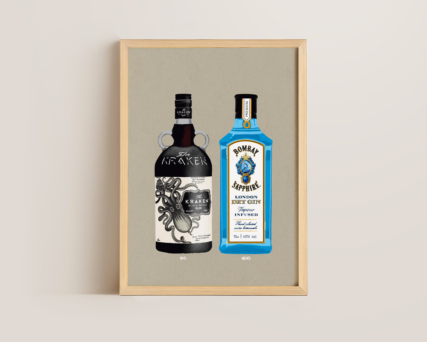 Kraken & Bombay Sapphire Print