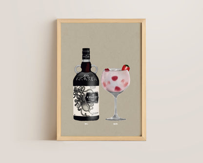 Kraken & Pink Gin Print