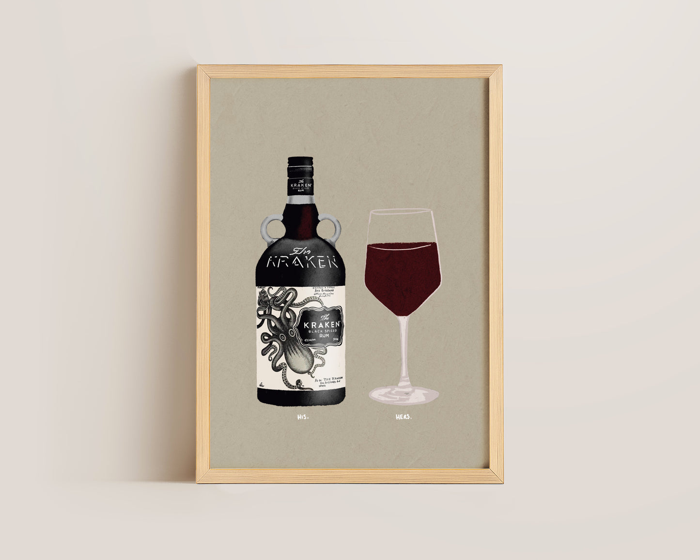 Kraken & Red Wine Print