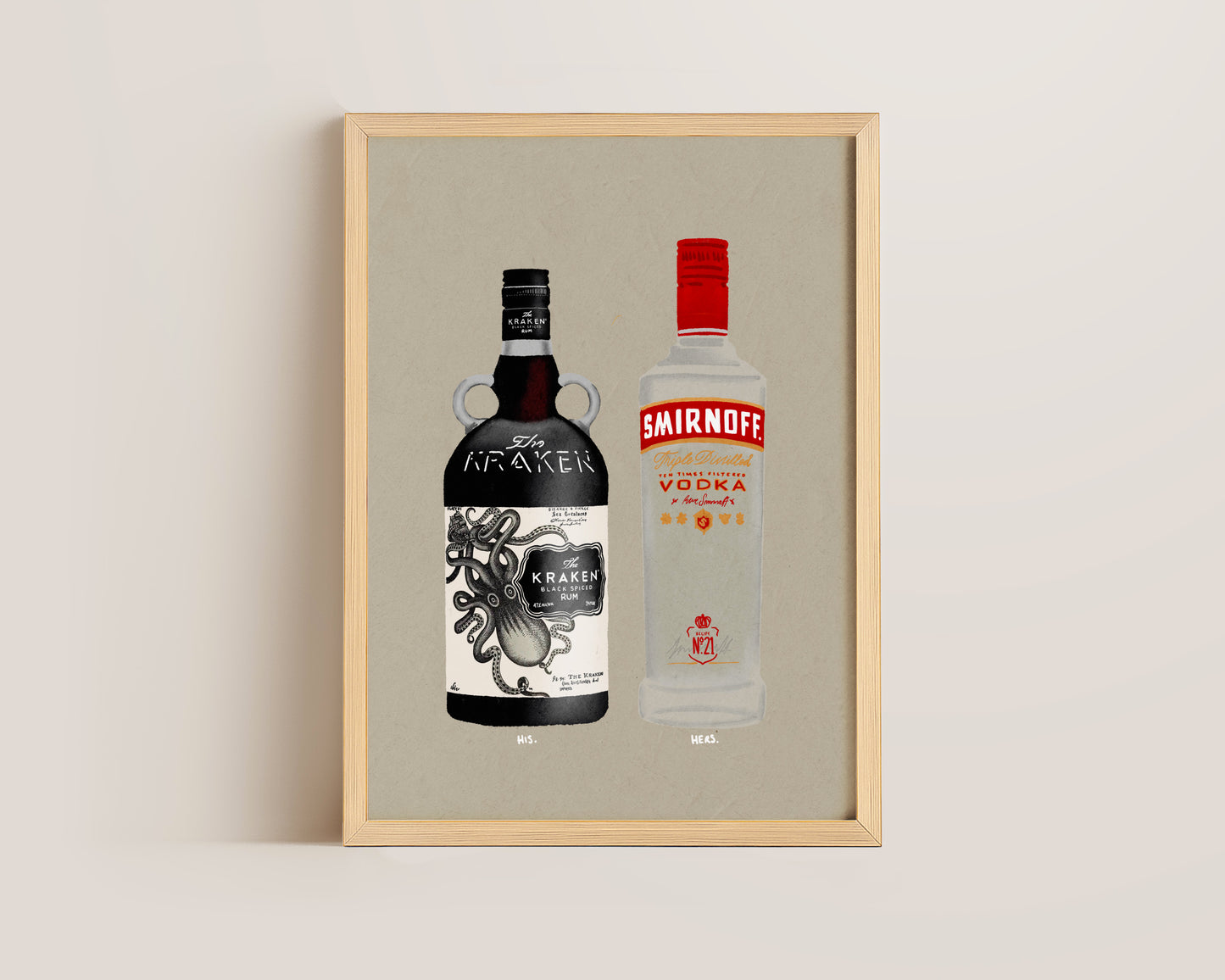 Kraken & Smirnoff Vodka Print