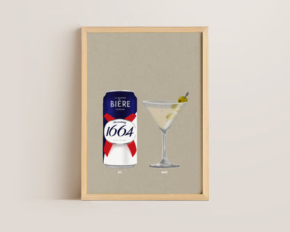 Kronenbourg Can & Dirty Martini Print