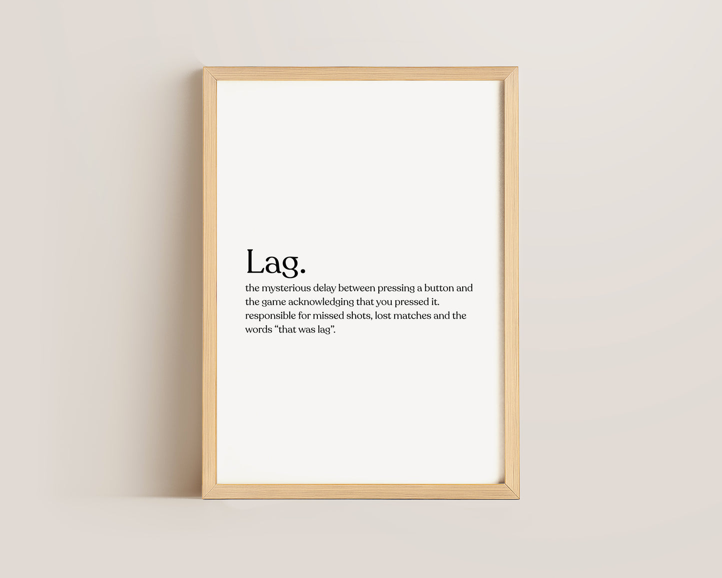 Lag Definition Print