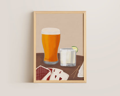 Lager & Margarita Date Night Print