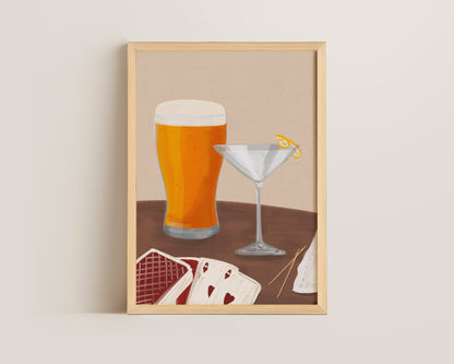 Lager & Martini Date Night Print