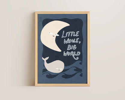 Little Whale Big World Print
