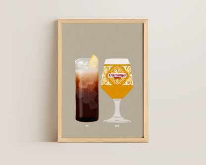 Long Island Iced Tea & Cruzcampo Print
