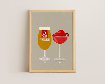 Madri & Frozen Strawberry Daiquiri Print