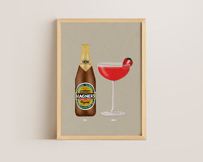 Magners & Strawberry Daiquiri Print