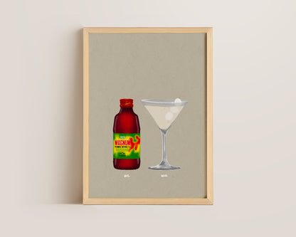 Magnum & Lychee Martini Print