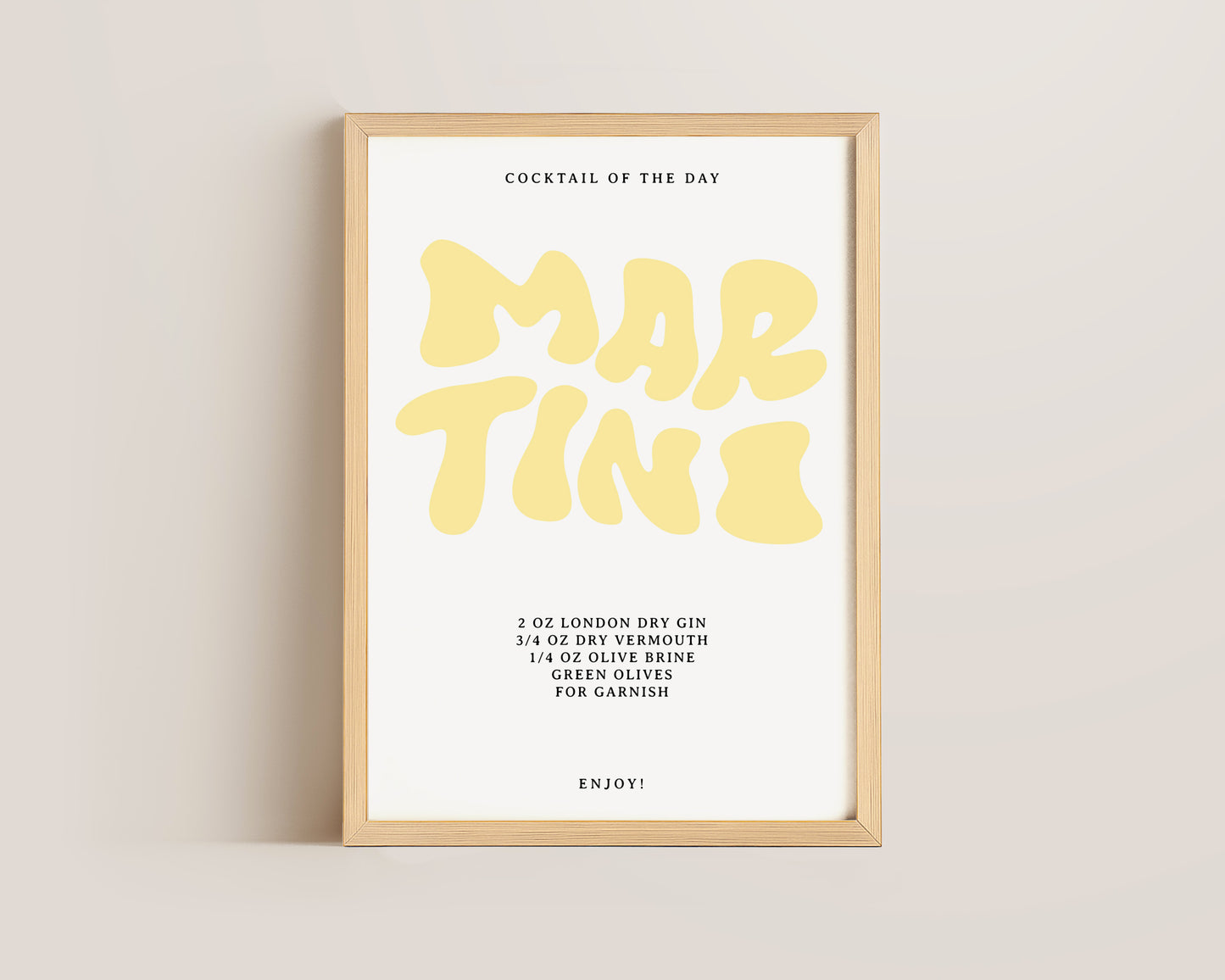 Martini Recipe Print